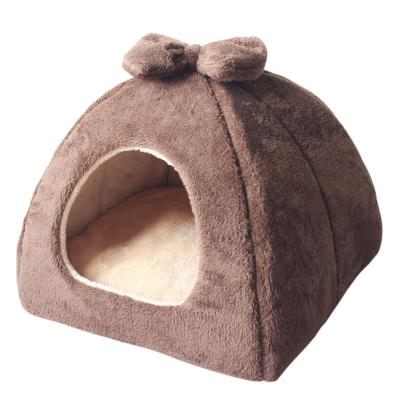 China Wholesale Customized Novelty Folding Pet Cat House Cave Dog Bed Breathable Good Quality for sale