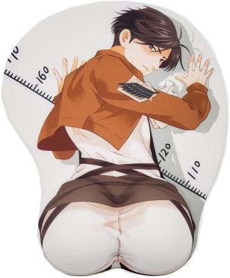 China New PASSIONATE Soft Mouse Pad Mat Mice Pad Wrist Rest Anime JSexy 3D Chest Silica Gel Office Gaming Cosplay for sale