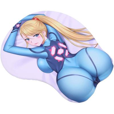 China OEM anime 3d mousepad silicone wrist mouse pad cartoon gamer breast sexy girl PASSIONATE gel 3d mousepad for sale