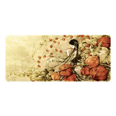 China Chinese Chinoiserie Gaming Mouse Mat Non-Slip Rubber Base Computer Keyboard Extended Mouse Pad for sale