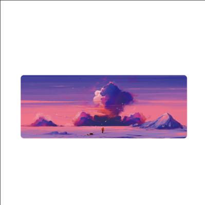 China Radiation Protection Natural Purple Landscape Custom With Designs Non-slip Rubber Smooth For Desktop Laptop Snow Mountains And Rivers Mouse Pad for sale