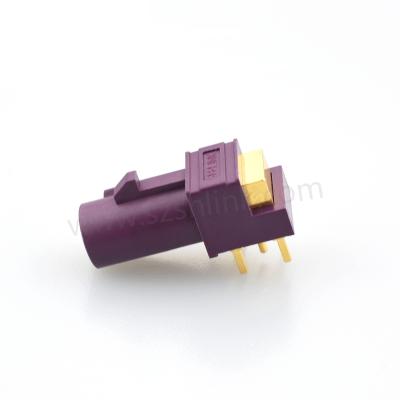 China Factory Direct Automotive D Type RA FAKRA Male Bordeauxx-Purple Connector For PCB GPS Antenna for sale