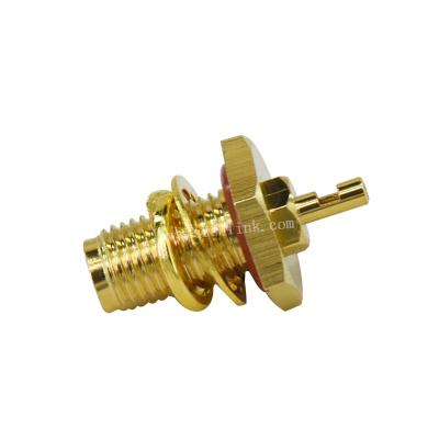 China RF SMA Female Auto Parts Antenna Waterproof Connector For Ultrathin Coaxial Cables for sale