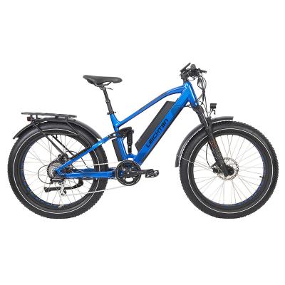 China Aluminum Alloy Factory Full Suspension 500w/750w/48v/16ah Chinese Motor Rear Fat Electric Mtb Mountain Bike /fat Electric Bike for sale