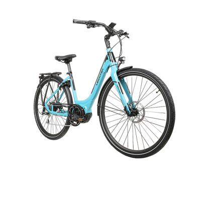 China Hot Selling Factory Price Aluminum Alloy Ladies Model 36v Motor 36v/9.6ah 7 Speeds Electric Rear City Bike Wholesale Electric Bicycle for sale