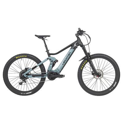 China New Model Aluminum Alloy Central Motor e-bike 350W 11 Speed ​​15Ah Hidden Battery Electric Bike MTB MTB Mountain Bike 48v Full Suspension for sale