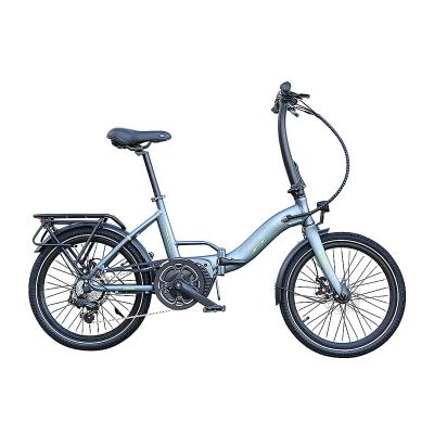 China 2022 Popular Aluminum Alloy Ebike Folding Electric Smart Assist City Pedal Bike 20 Mini Lightweight Folding Electric Bicycle for sale