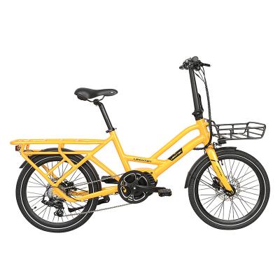 China 20 inch long range ebike aluminum alloy factory supply 250W electric city e-bike lithium battery cargo delivery electric bicycle for sale