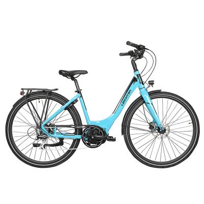 China Aluminum Alloy Road Electric Bike For Sale China Factory 250w/36v/9.6Ah Rear Driving 700c Brushless Motor 7 Gears Best Women's Electric Bike for sale