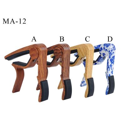 China Hand Wood Folk Size Acoustic Guitar Capo MA-12 Guitar Capo Medium Pickup Tuner for sale