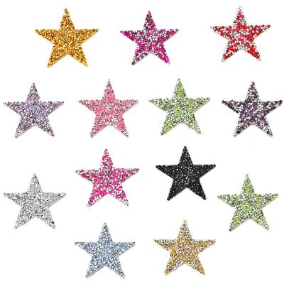 China Flatback Hot-fix Sparkling Star Rhinestone Patch DIY Clothing Sticker Heat Transfer Applique For Clothes Bag Shoes for sale