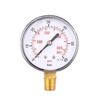 China Cheap Iron Shell Pressure Gauge, 60 Bar Pressure Machine Equipment Meter for sale