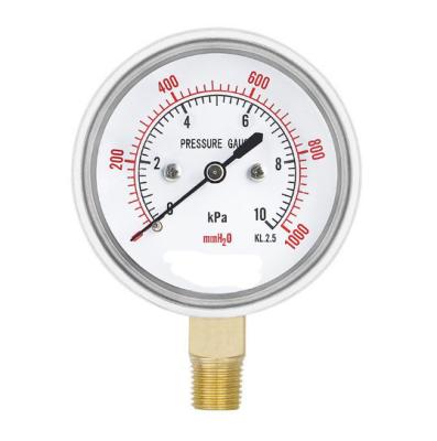 China Machine Equipment Promotional Stainless Iron Y60 Pressure Gauge , Capsule Pressure Gauge for sale