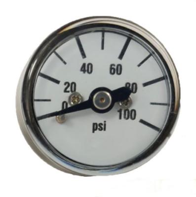 China Machine Equipment Mini Pressure Gauge For Coffee Machine , 25 Mm Brass Connection 100 PSI Pressure Gauge for sale