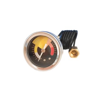 China Iron shell factory direct sale iron crate capillary pressure gauge for boiling water machine with 16bar for sale