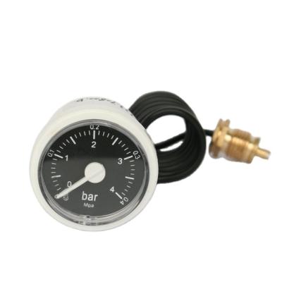 China Y37 Capillary Plastic Shell Capillary Plastic Pressure Gauge With 4 Bar For Wall Hanging Stove for sale