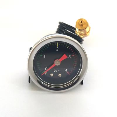 China Hot sale 4 coffee machine bar iron case capillary pressure gauge for coffee machine and milk frother for sale