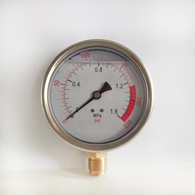 China 40mm Vacuum Gauge Pressure Gauge Stainless Steel Steam Oil Filled Pressure Gauge NY-031 for sale