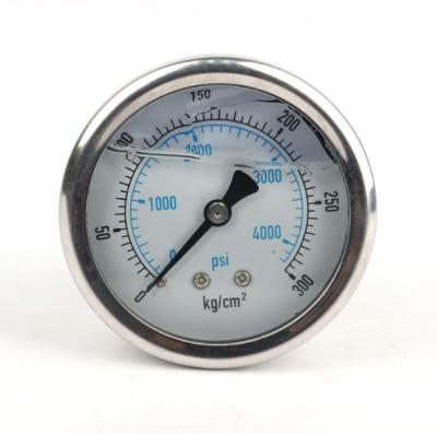 China Machine Equipment 300KGS High Pressure Gauge , 50MM Dial Oil Liquid Filling Pressure Gauge for sale