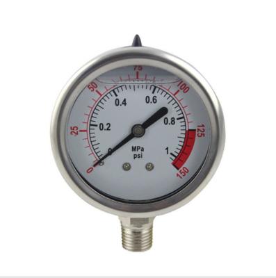 China Refrigeration systems: wholesale air conditioner stainless steel oil filled shockproof pressure gauge, vacuum pressure gauge for sale