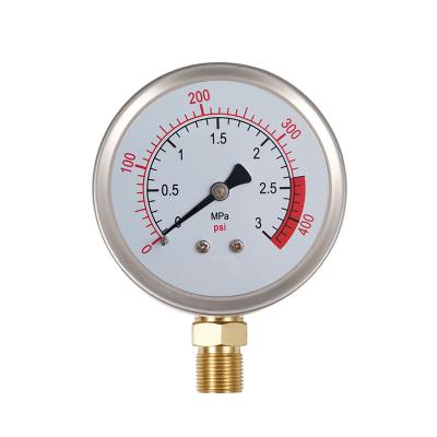 China Factory Price Stainless Steel Liquid Water Filled High Pressure Meter 30Bar NY-60254 for sale