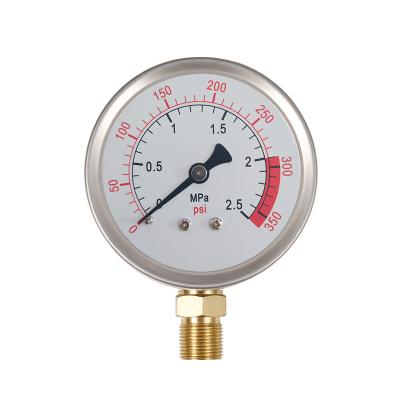 China Micro Liquid Water Filled Pressure Gauge Y60 NY-60252 Stainless Steel Pressure Gauge for sale