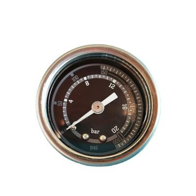 China Iron Shell Bracket Iron Shell Pressure Gauge With 20 Bar For Coffee Machine for sale