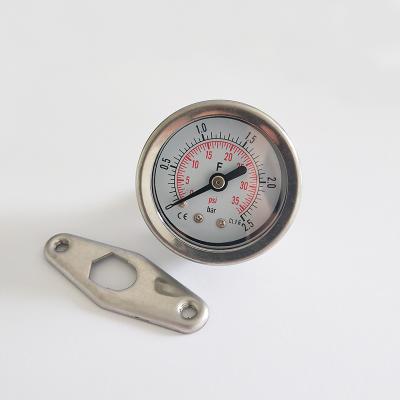 China hot sale high quality pressure gauge for milk frother axial pressure gauge for coffee machine sealed well without fog NY-040 for sale