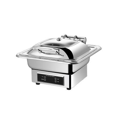 China High Quality Easily Cleaned Hot Server Equipment Buffet Warmer Food Stainless Steel Rectangular Chafing Dishes For Sale for sale