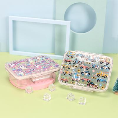 China Leakproof Freshness Preservation 800ml Bento Kids Lunch Box With Clear Compartments Lunch Box for sale