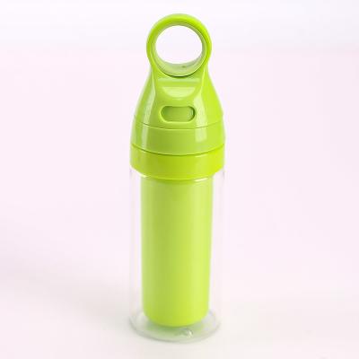 China Customized Wholesale Stocked Drinking Bottle 420ml Kids Drinking Plastic Water Bottle With Straw for sale