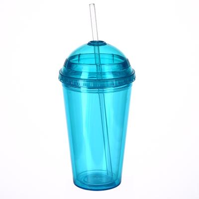 China Wholesale Tritan Bpa Free Gallon Water Stocked Plastic Cup With Bual Straw For Fitness Gym Sports for sale