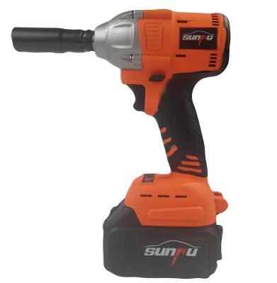 China Industry SUNPU Power 21V Rechargeable Brushless Li-ion Battery Electric Cordless Impact Wrench For Tires SP-IW7010-1 for sale