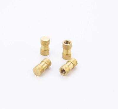 China Brass / Aluminum Steel Straight Embossing Inserts Nuts Knurled Inner Inserts Nuts And Outer Trim Inserts for sale