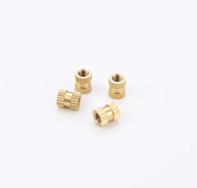 China Aluminum Brass Insert Nut Knurled Copper Round Head Heat Staking Knurled Nut Nut Insert for sale