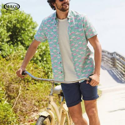 China Anti-pilling beach wear men's summer plain shirts private label streetwear designer casual shirt for sale