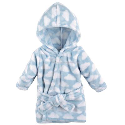 China Super Soft QUICK DRY Coral Fleece Bathrobe Kids With Hooded OEM Design for sale