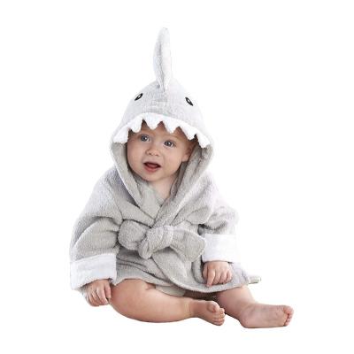 China QUICK DRY animal terry long sleeve hooded bathrobe, baby bathrobe for sale