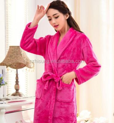 China Personalized Girls Breathable Lace Coral Fleece Super Soft Bathrobe for sale