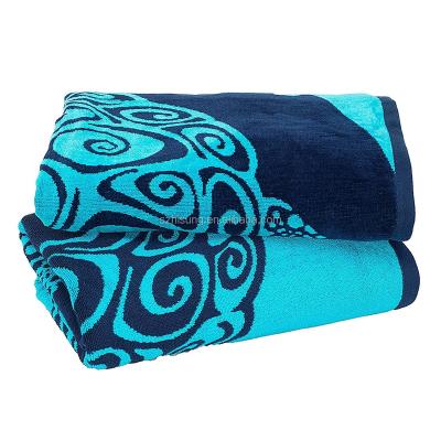 China 2020 QUICK DRY Beach Towel Hot Sale Jacquard Woven 100% Cotton For Promotion for sale