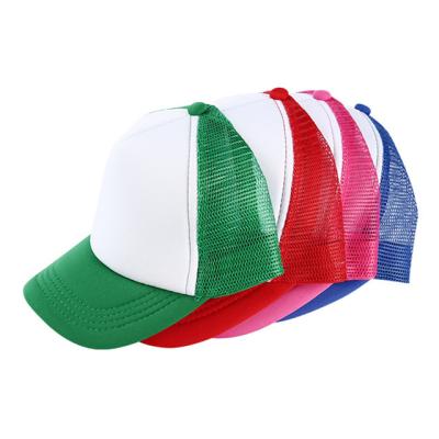 China Printed Half COMMON Mesh Trucker Hat Solid Color 3d Blast Printing Logo Custom Foam Trucker Mesh Hat for sale