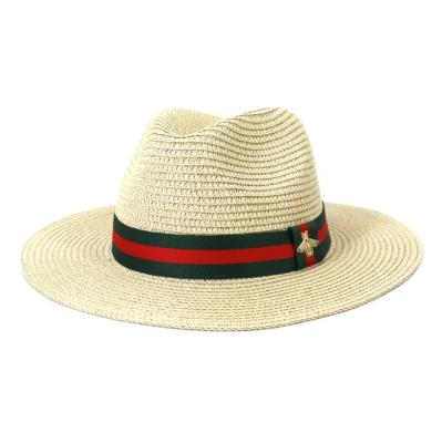 China Straw Hat Custom Sunhat Fashion Wide Brim Panama Women Ladies Sombreros Wheat Luxury Beach Character Width for sale