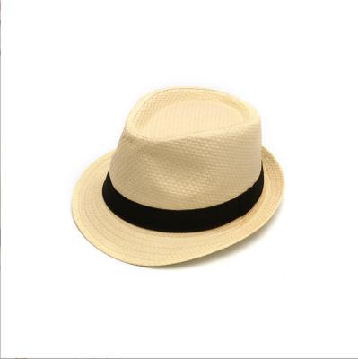 China Wholesale Natural Custom Women Panama Fedora Straw Hat Lady Logo Plain Beach Design Summer 2023 Character Grass Hat for sale