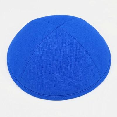 China Custom Logo Yamulka Kippah Topper Character Velvet Jewish Muslim Suede Embroidery Kippot Hat For Men for sale