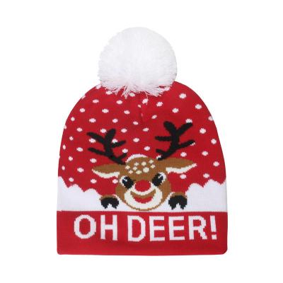 China COMMON 2023 Durable Using Winter Hat Custom Christmas Knitted Beanie Hats For Adults for sale