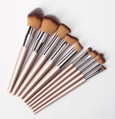 China Wooden handle+aluminum tube+man-made fiber classic cosmetic brush women's soft cosmetic brush 7 pieces set brush cosmetic tool for sale