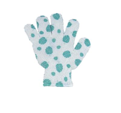 China EXFOLIATE Hot Sale Creative Color Five Finger Printing Rubbing Clay Towel Gloves Rubbing Bath Towel for sale