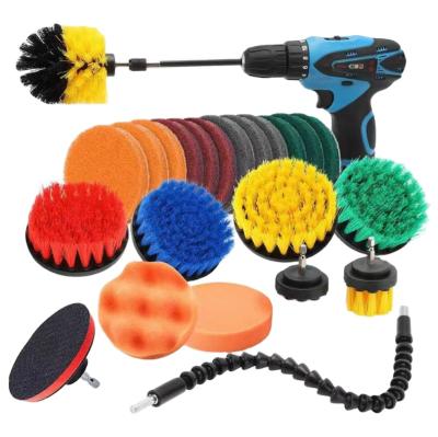 China Durable 24-Piece Household Kitchen Nylon Bristle Cleaning Brush for sale