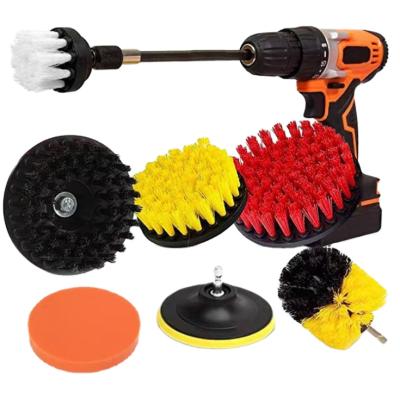 China Durable 8-Piece Electric Drill Nylon Bristle Cleaning Brush For Kitchen for sale