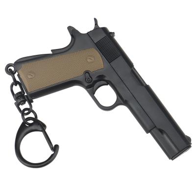 China Wosport Tactical Realistic 1911model Wosport Tactical Realistic Keychain Decorative Plastic Key Chain Holder 1911 Gear Key Ring New for sale